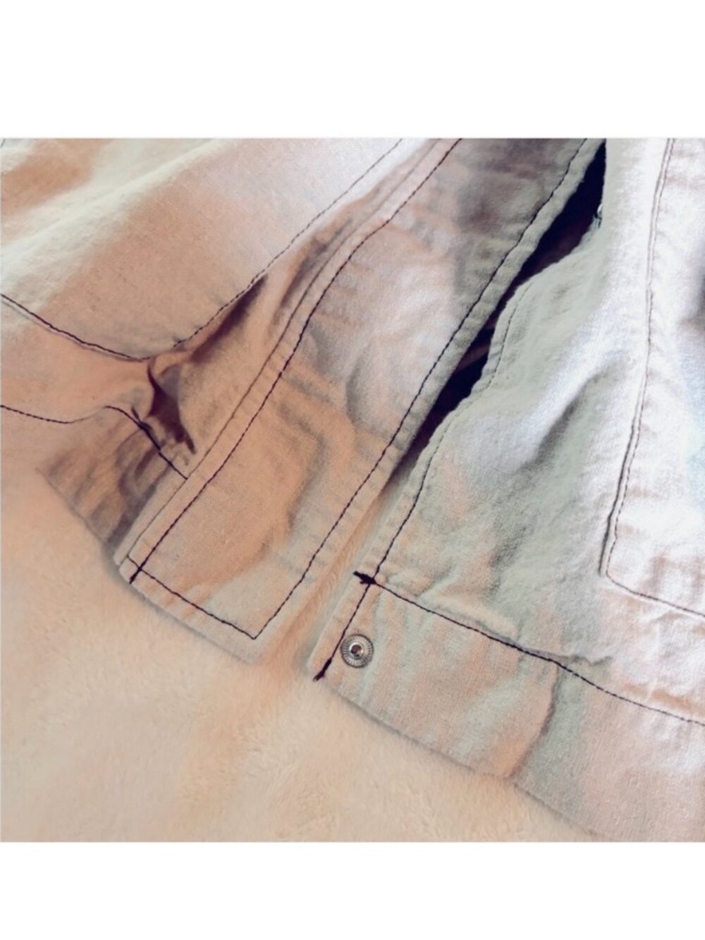ASOS Taupe Utility Jacket With Tie Belt - Picture 8 of 10